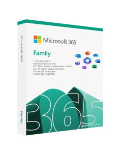 Microsoft Office 365 Family 1 Account Digitale 5 PC A Vita
