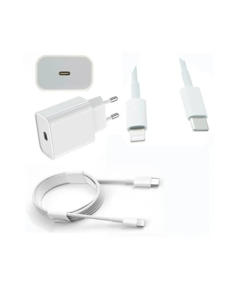 20W PD Power Supply Fast Charging USB C Lightning Cable 1m Universal