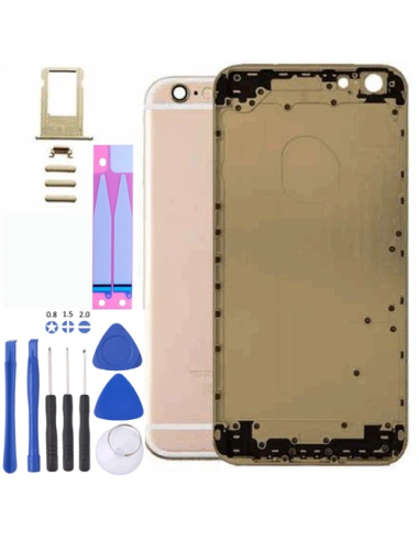 Cover Scocca Telaio Posteriore Per iPhone 6 Oro Gold e Kit Set Biadesivo