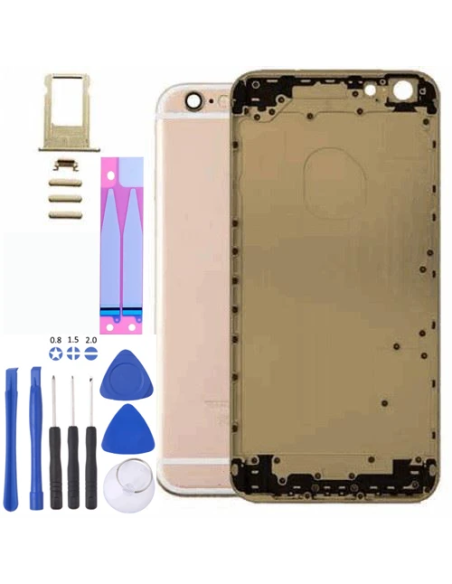 Cover Scocca Telaio Posteriore Per iPhone 6 Oro Gold e Kit Set Biadesivo