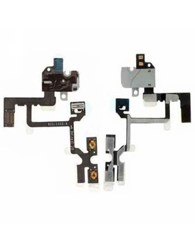 Volume Jack Headphone Mute Flex Cable for iPhone 4 White