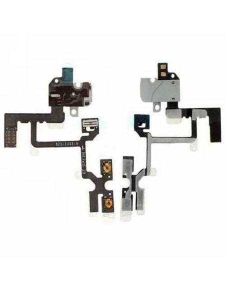 Volume Jack Headphone Mute Flex Cable for iPhone 4 White