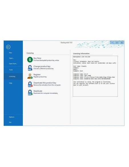 Backup4all Lite 1 PC 1 Key 1 year