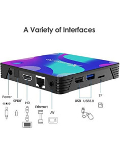 Tv Box X88 Pro10 4 Core Android 11 4K Wi Fi 2.4 5G Ram 4Gb Rom 32Gb 2