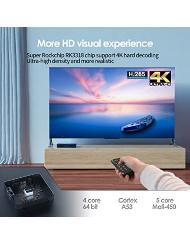 Tv Box X88 Pro10 4 Core Android 11 4K Wi Fi 2.4 5G Ram 4Gb Rom 128Gb