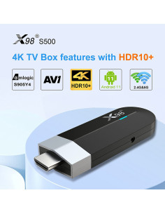 Tv Pen X98 S500 4 Core 4K Android 11 Ram 2Gb Rom 16Gb Wi Fi 2.4 5G 2