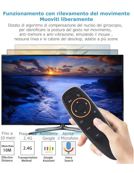 G10 Voice Remote Control Air Mouse 2.4G Wireless Gyroscope Universal