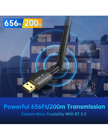 EP-B3552 Plus USB Wi-Fi 2.4Ghz 200 Mt. 2 in 1 Bluetooth 5.3