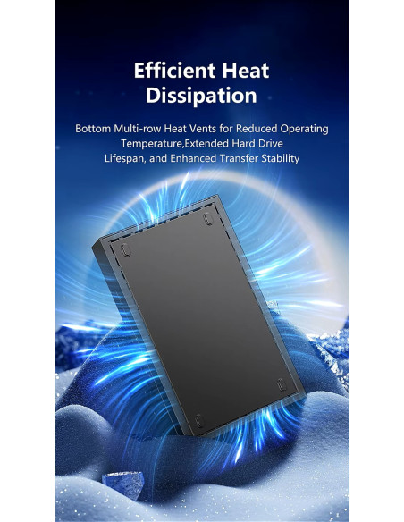 CASE HHD Hub Esterno 3.5-2.5 Pollici SATA USB 3.0 per PC Laptop HDD Box Supporta fino 24TB