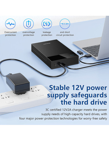 CASE HHD Esterno 3.5-2.5 Pollici SATA USB 3.0 per PC Laptop HDD Box