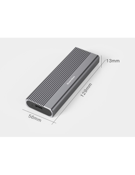 Box Case Per Hard Disk Doppio Protocollo M.2 NVMe/SATA con cavo da Tipo-C/USB-A 2818S