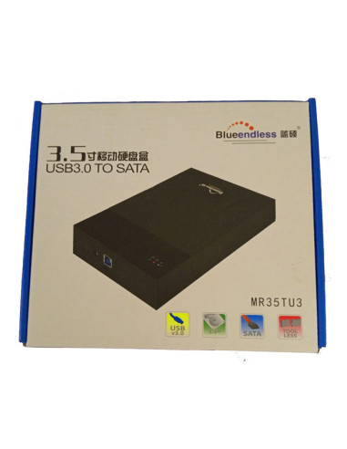 CASE HHD Esterno 3.5-2.5 Pollici SATA USB 3.0 per PC Laptop HDD Box Supporta fino 20TB