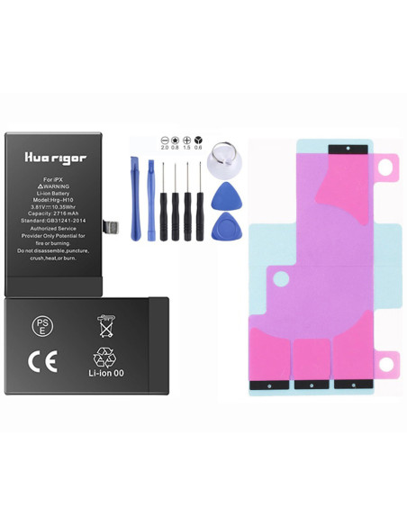 Batteria iPhone X 2716mAh Chip Ti 0 Cicli Inclusi Kit Strumenti Biadesivo Batteria