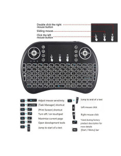 Mini Tastiera Compatibile Wireless 2.4 Pad Air Per TV Pc Box Android con Pila 2
