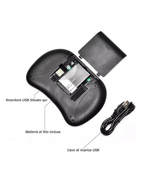 Mini Tastiera Compatibile Wireless 2.4 Pad Air Per TV Pc Box Android con Pila