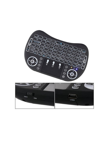 Mini Tastiera Compatibile Wireless 2.4 Pad Air Per TV Pc Box Android con Pila