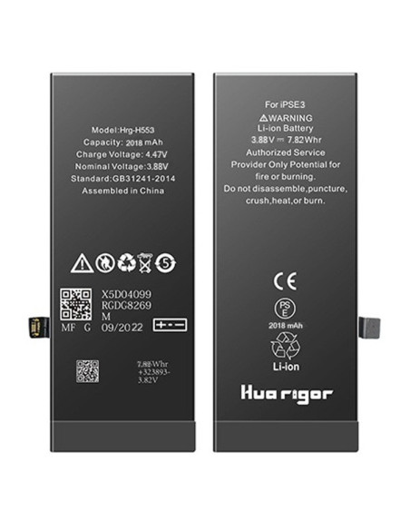 Batteria iPhone SE3 2022 Chip TI 2018mAh 0 Cicli + Kit Vetro Biadesivo Display Batteria