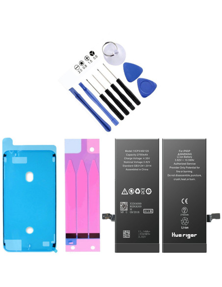 Batteria iPhone 6S Plus 2750mAh 0 Cicli Inclusi Kit Strumenti 2 Biadesivi Per Batteria e Display