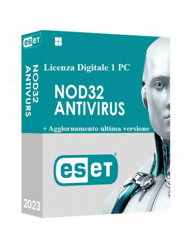 Eset Antivirus NOD32 Aggiornamenti Gratuiti 1 Pc 1 Key 1 Anno