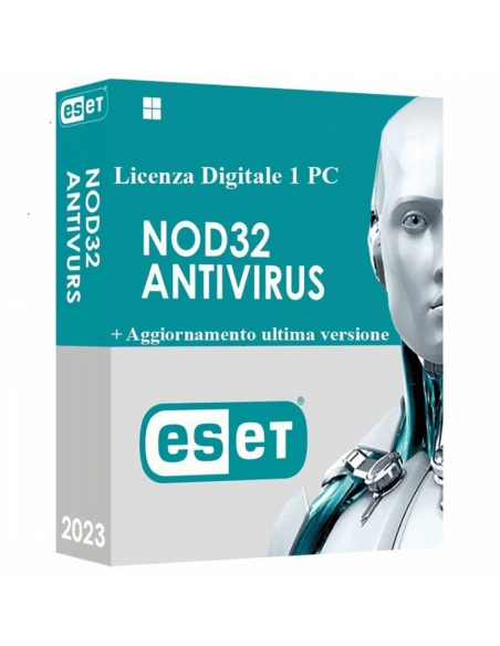 Eset Antivirus NOD32 Aggiornamenti Gratuiti 1 Pc 1 Key 1 Anno
