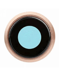 Anello Vetrino Lente Fotocamera per iPhone 8 Gold Oro Ricambio Pari OEM