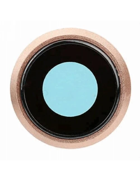 Anello Vetrino Lente Fotocamera per iPhone 8 Gold Oro Ricambio Pari OEM