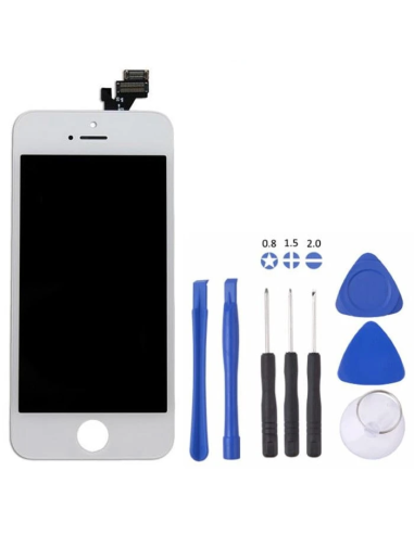 Vetro Touch Lcd iPhone 5 Bianco Pari OEM e kit Smontaggio