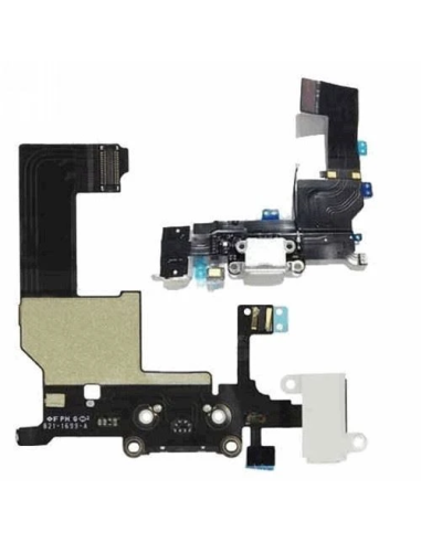 Charging Jack Audio Dock Microphone Flex Connector for iPhone 5 White