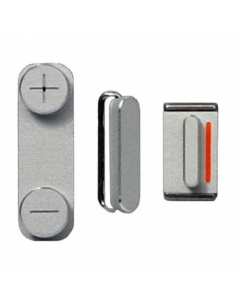 Set of 3 Silver iPhone 5 OEM Volume Silent and Power Buttons