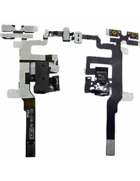 Flex Cable Volume Headphone Jack BlackEqual OEM iPhone 4S