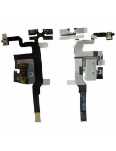 White Headphone Jack Volume Flex Cable Compatible with OEM iPhone 4S